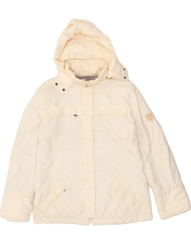 Women's Clothing Apparel CONTE OF FLORENCE Womens Hooded Padded Jacket IT 46 Large Beige Polyester Women's Clothing Apparel CONTE OF FLORENCE Womens Hooded Padded Jacket IT 46 Large Beige Polyester