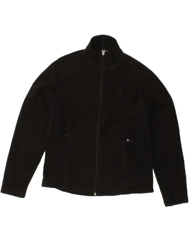 Women's Cozy Outfit For Lounging L.L.BEAN Womens Fleece Jacket UK 10 Small Black Polyester
