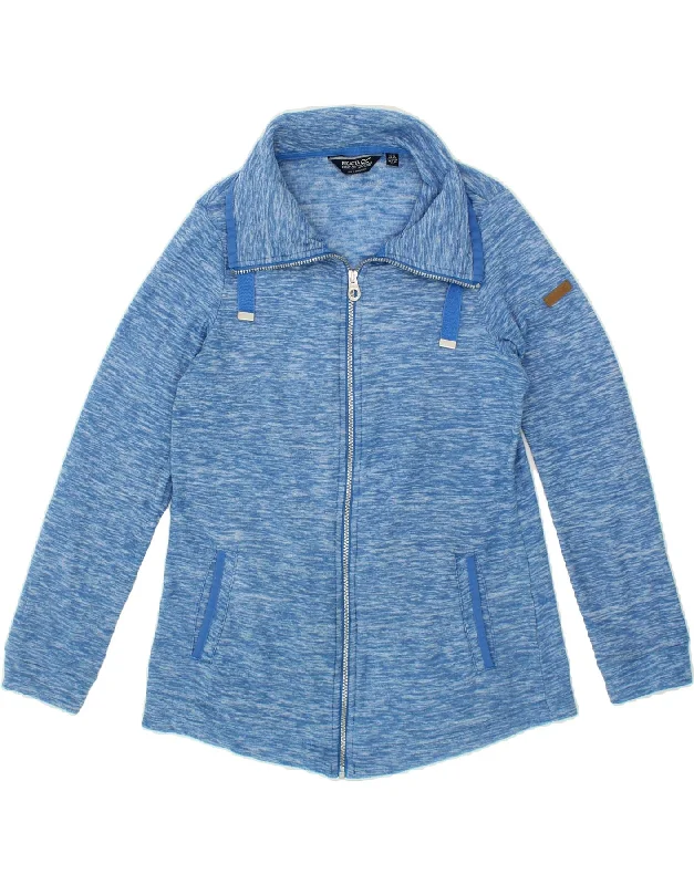 Women's Evening Wear for Special Occasions REGATTA Womens Fleece Jacket UK 12 Medium  Blue Flecked Polyester