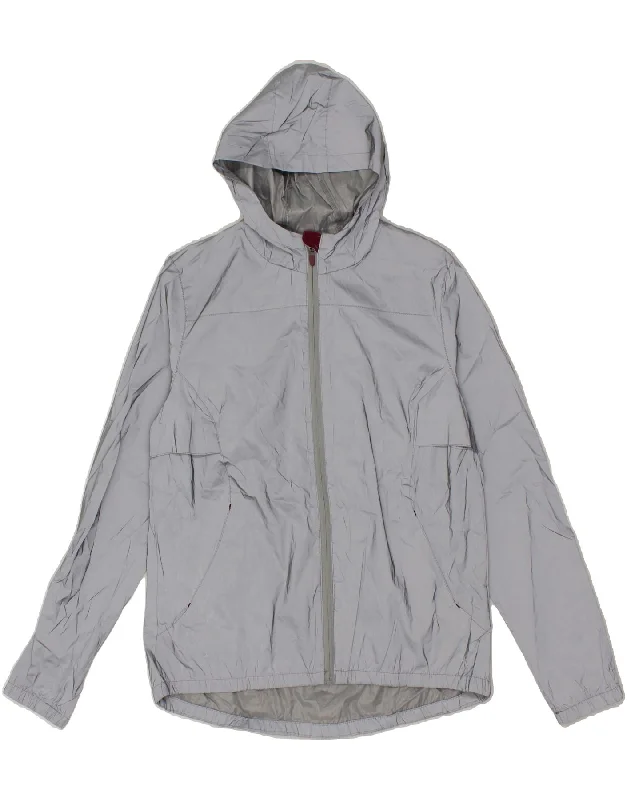 Women's Holiday Clothes MOUNTAIN WAREHOUSE Womens Hooded Rain Jacket UK 14 Large Grey Polyester