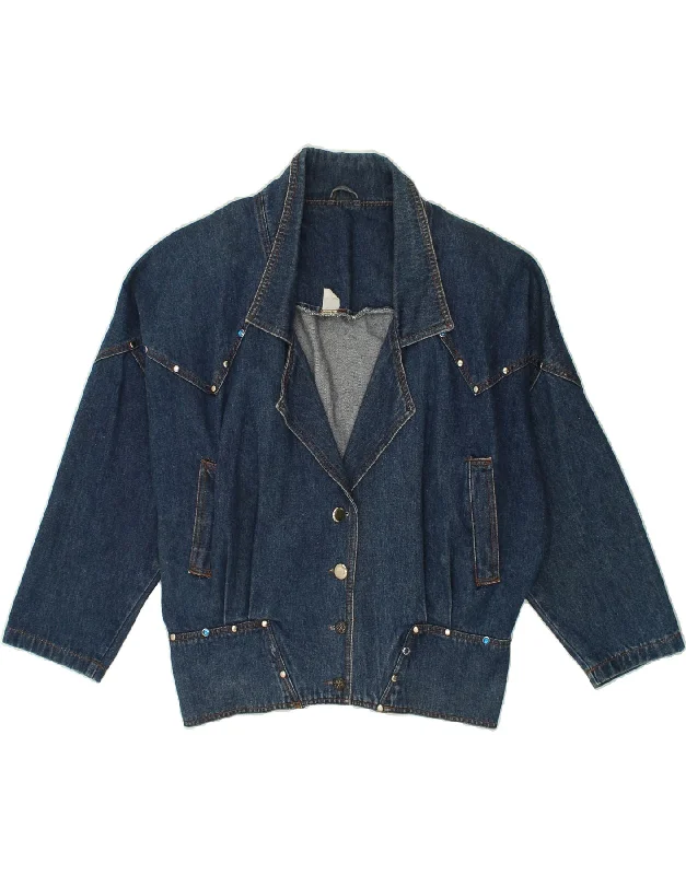 Women's Plus-Size Clothes VINTAGE Womens Denim Jacket UK 16 Large Blue Cotton