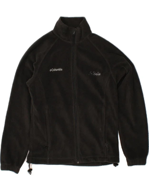Online Boutiques COLUMBIA Womens Fleece Jacket UK 10 Small Black Polyester