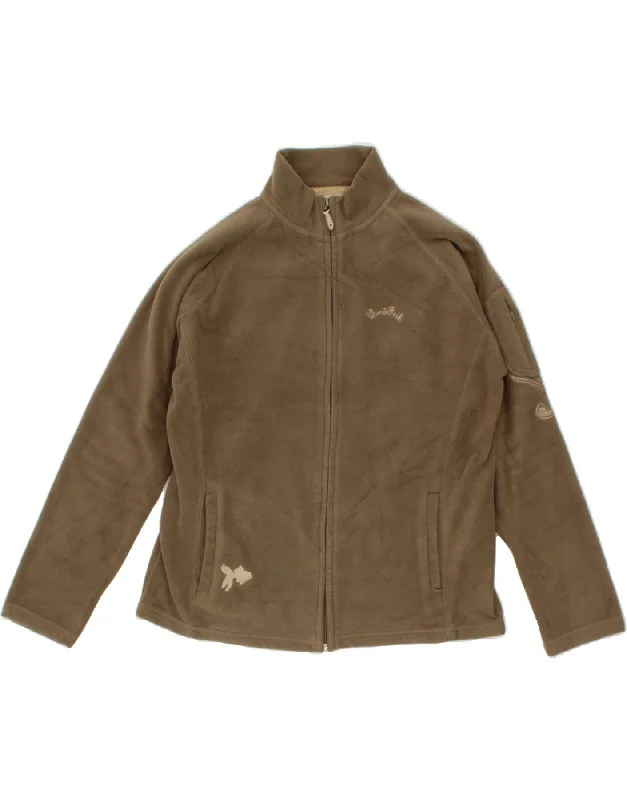 Classic Women's Clothing Styles WEIRD FISH Womens Fleece Jacket UK 18 XL Beige Polyester
