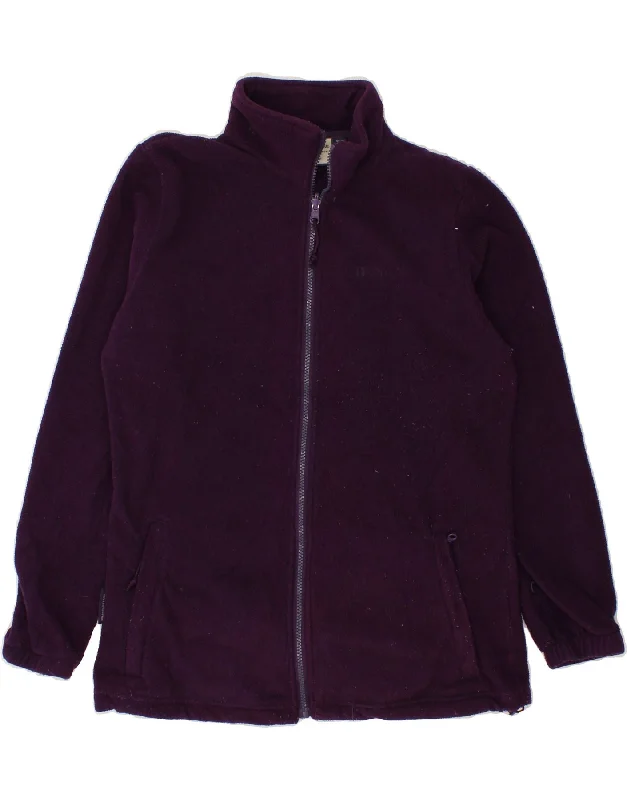 Women's Vintage-Inspired Outfit MOUNTAIN WAREHOUSE Womens Fleece Jacket UK 14 Large Purple Polyester