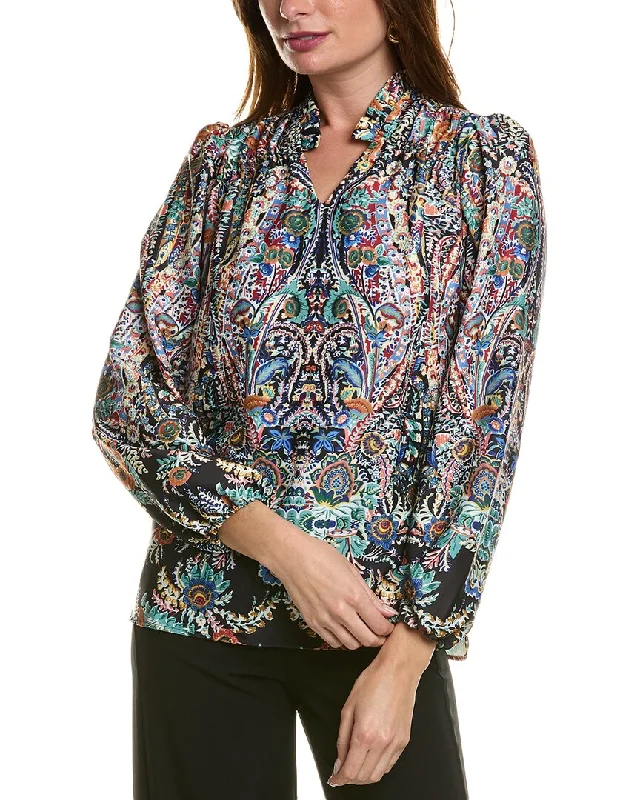 Chic Styles T Tahari Ruffle Blouse