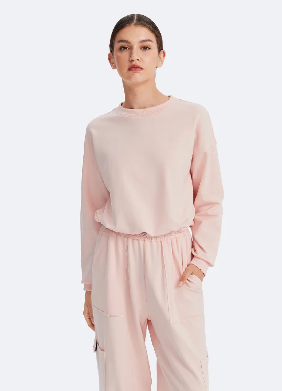 Fashion Essentials Cropped Sweatshirt with Drawstring
