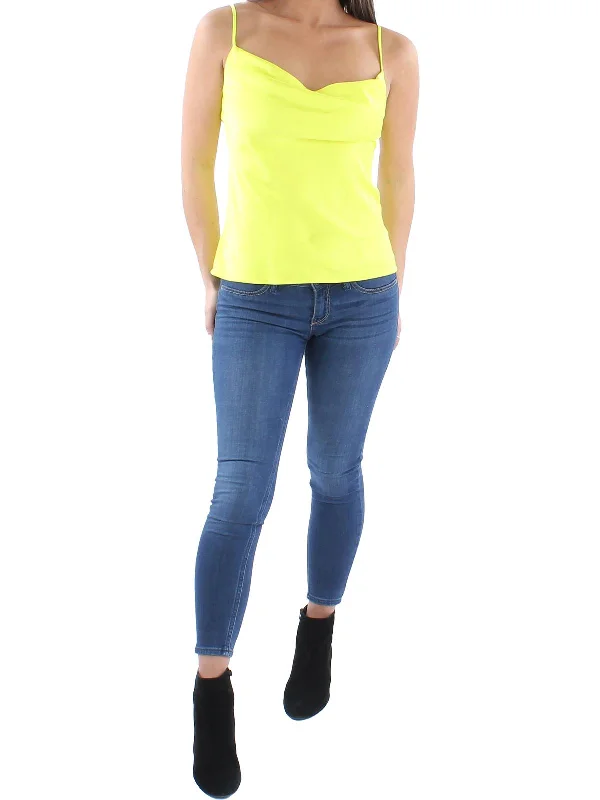 Limited Stock – Get Yours Before It's Gone Womens Satin Cowl Neck Tank Top