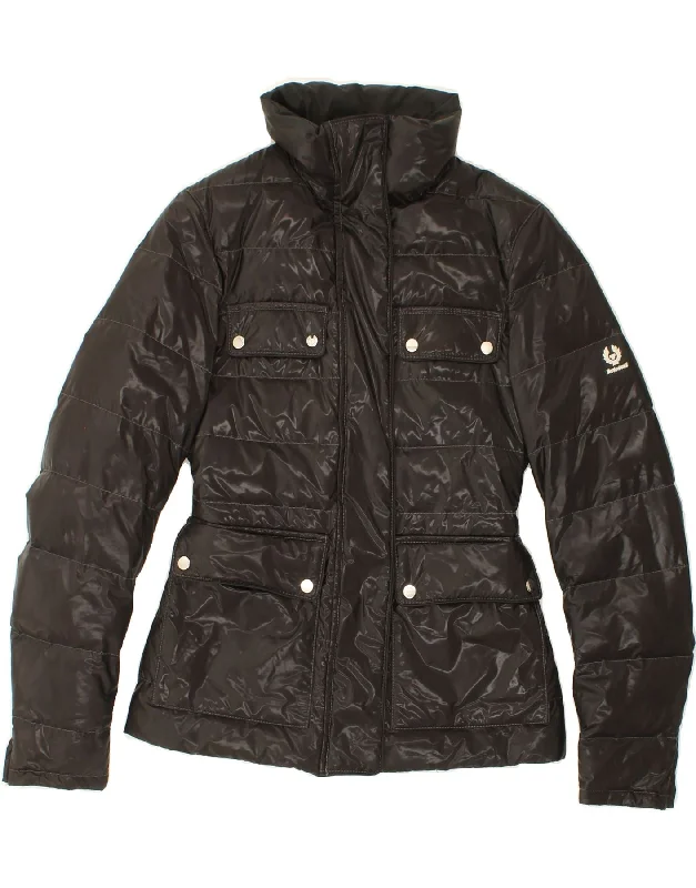 Affordable Women's Clothing BELSTAFF Womens Padded Jacket IT 40 Small Black Polyester