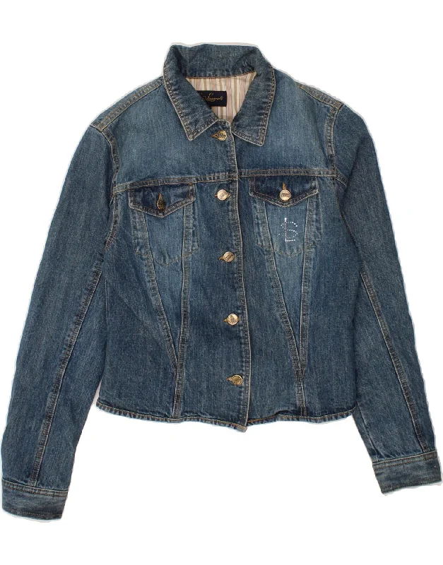 Women's Comfortable Lounge Outfit LUISA SPAGNOLI Womens Denim Jacket IT 44 Medium Blue Cotton Women's Comfortable Lounge Outfit LUISA SPAGNOLI Womens Denim Jacket IT 44 Medium Blue Cotton