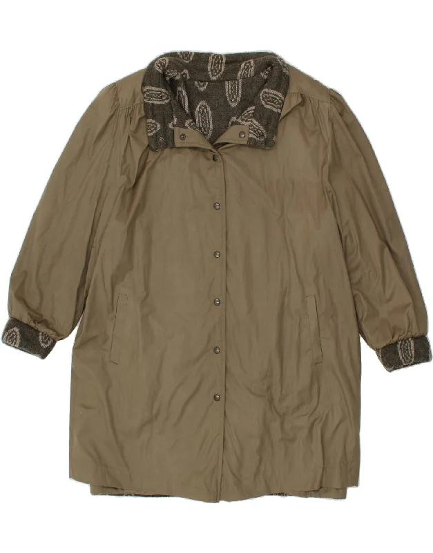 Women's Luxury Attire VINTAGE Womens Reversible Overcoat UK 18 XL Grey