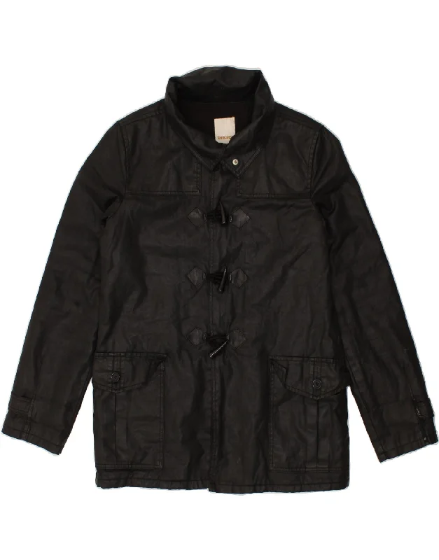 Women's Comfortable Clothes For Weekends DIESEL Womens Duffle Waxed Cotton Jacket UK 18 XL Black Cotton