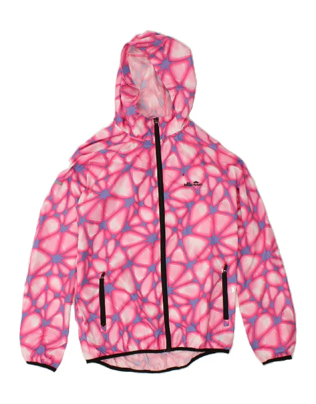 Online Clothing Stores ELLESSE Womens Abstract Pattern Hooded Rain Jacket UK 12 Medium Pink Online Clothing Stores ELLESSE Womens Abstract Pattern Hooded Rain Jacket UK 12 Medium Pink