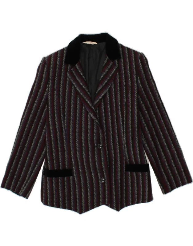 Bundle Offer VINTAGE Womens 2 Button Blazer Jacket IT 42 Medium Purple Striped
