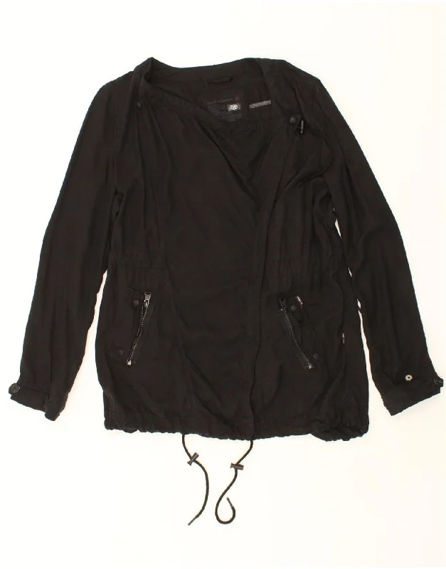 Affordable Women's Clothing KHUJO Womens Bomber Jacket UK 20 2XL Black Lyocell