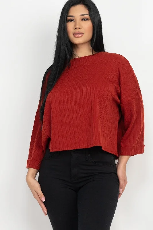 Hurry! Special Deals Ending Soon Drop Shoulder Top
