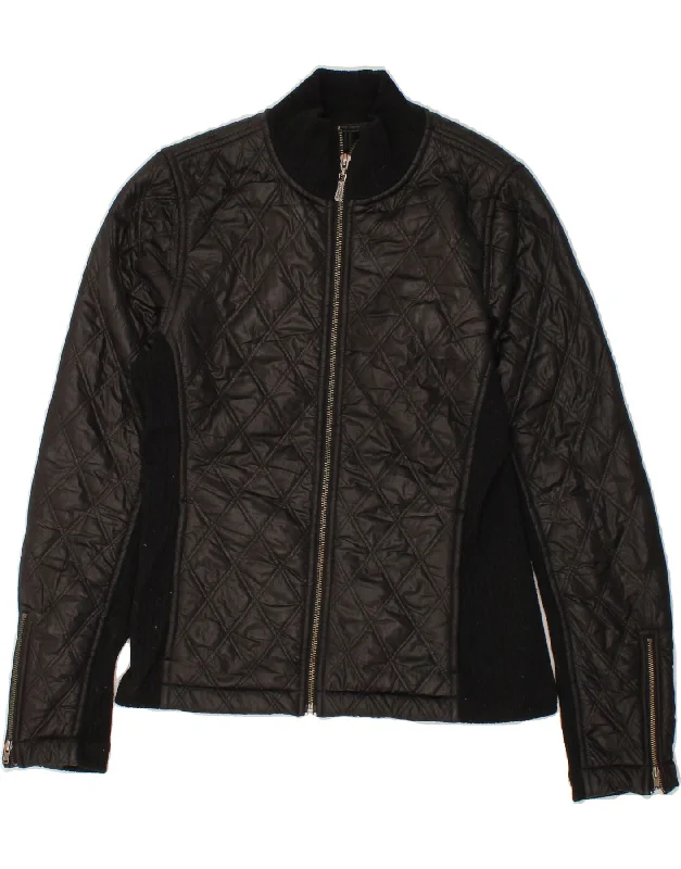 Trendy Athleisure Clothing For Women PRANA Womens Quilted Jacket UK 10 Small Black Polyester