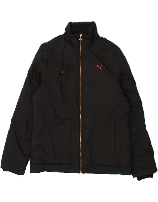 Laid-Back Elegance PUMA Womens Windbreaker Jacket UK 16 Large  Black Polyester