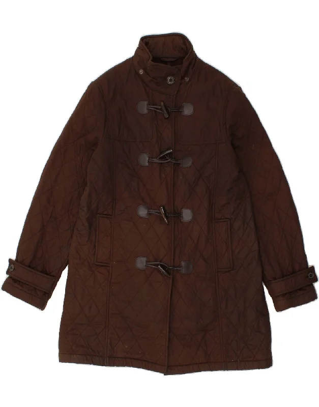 Women's Seasonal Clothes BARBOUR Womens Quilted Duffle Coat UK 18 XL Brown