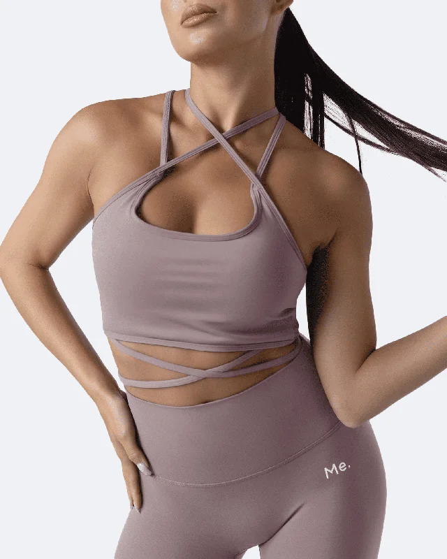 Best Sellers Dusty Pink Strappy Front Top