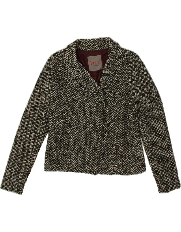 Classic Women's Apparel RIFLE Womens Short Overcoat UK 10 Small Grey