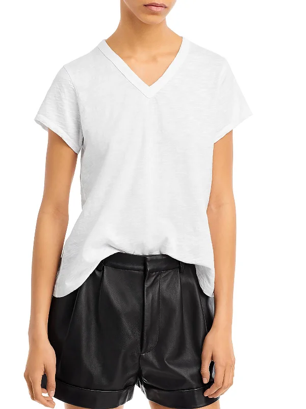 Durable Fashion Picks Womens Solid V-Neck T-Shirt