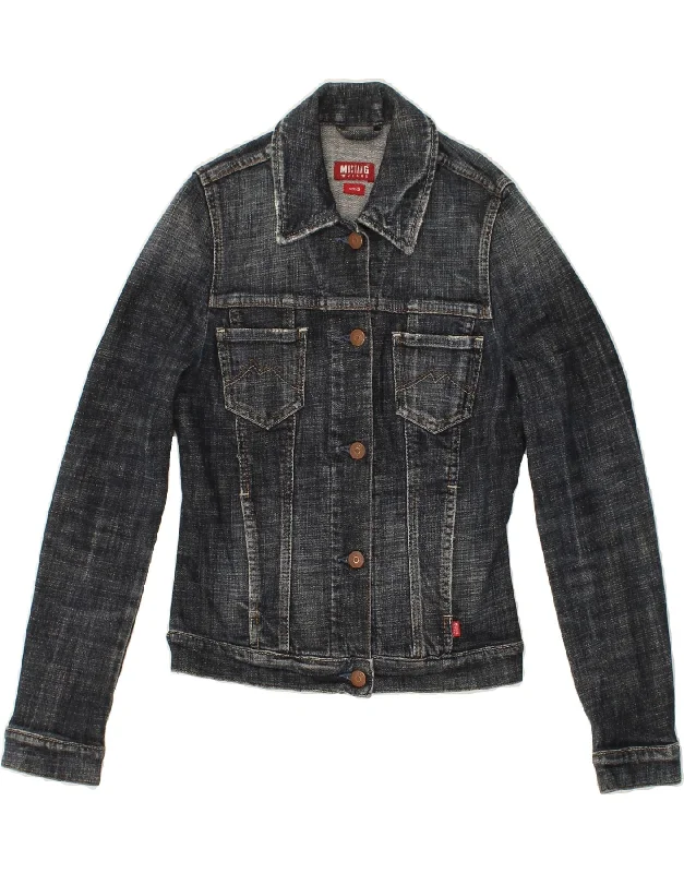 Women's Casual Wear Clothing MUSTANG Womens Denim Jacket UK 6 XS Black Cotton
