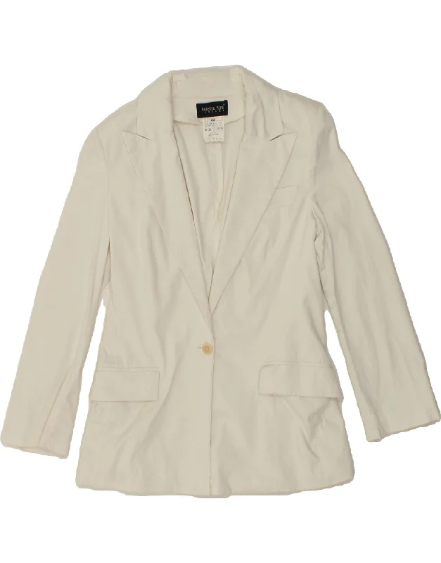 Comfortable Casual Wear PATRIZIA PEPE Womens 1 Button Blazer Jacket IT 44 Medium White Polyamide Comfortable Casual Wear PATRIZIA PEPE Womens 1 Button Blazer Jacket IT 44 Medium White Polyamide