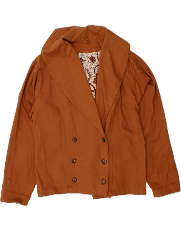 Modern Women's Attire COLLECTION Womens Double Breasted Bomber Jacket EU 38 Medium Brown
