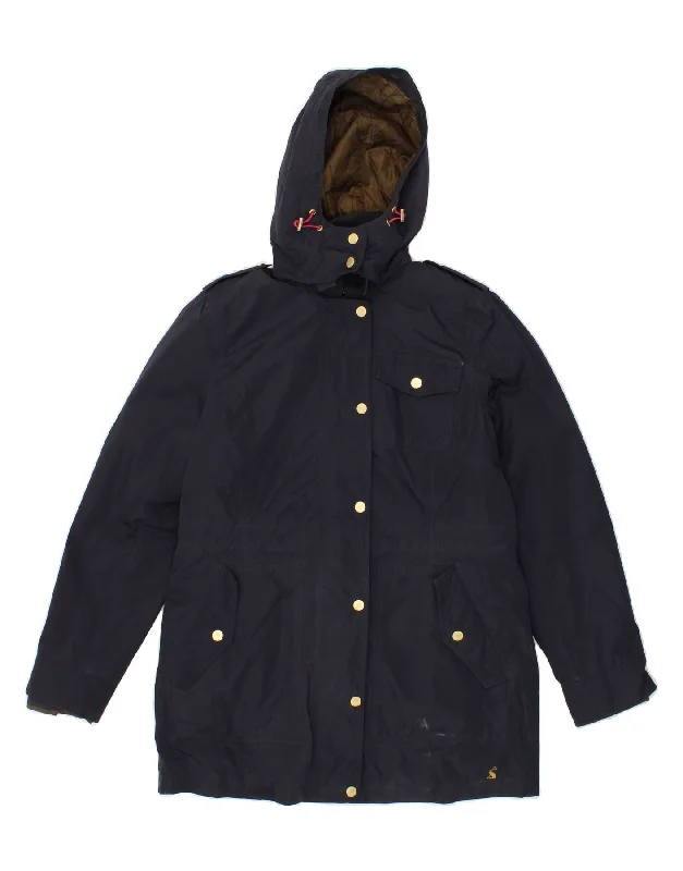 Chic Women's Outfit JOULES Womens Hooded Windbreaker Jacket UK 10 Small Navy Blue Polyester Chic Women's Outfit JOULES Womens Hooded Windbreaker Jacket UK 10 Small Navy Blue Polyester