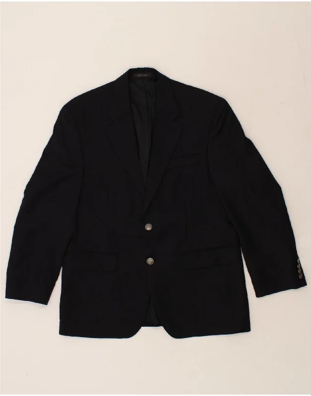 Stylish Everyday Clothing MICHAEL KORS Womens 2 Button Blazer Jacket UK 38 Medium Black Wool