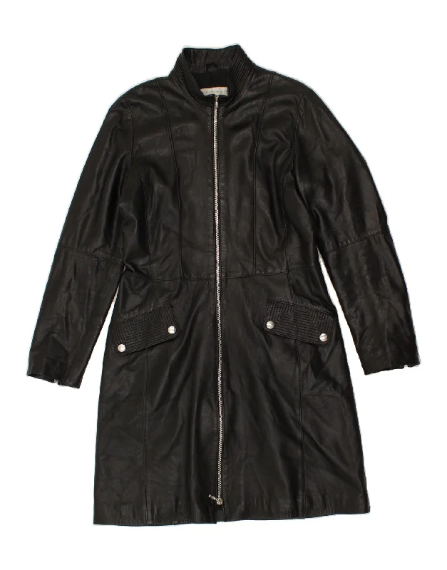 Discount Store PENNY BLACK Womens Leather Coat UK 14 Large Black Leather