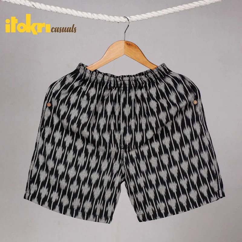 Women's Evening Outfit Black - Pochampally Ikat Cotton Unisex Boxer/Shorts