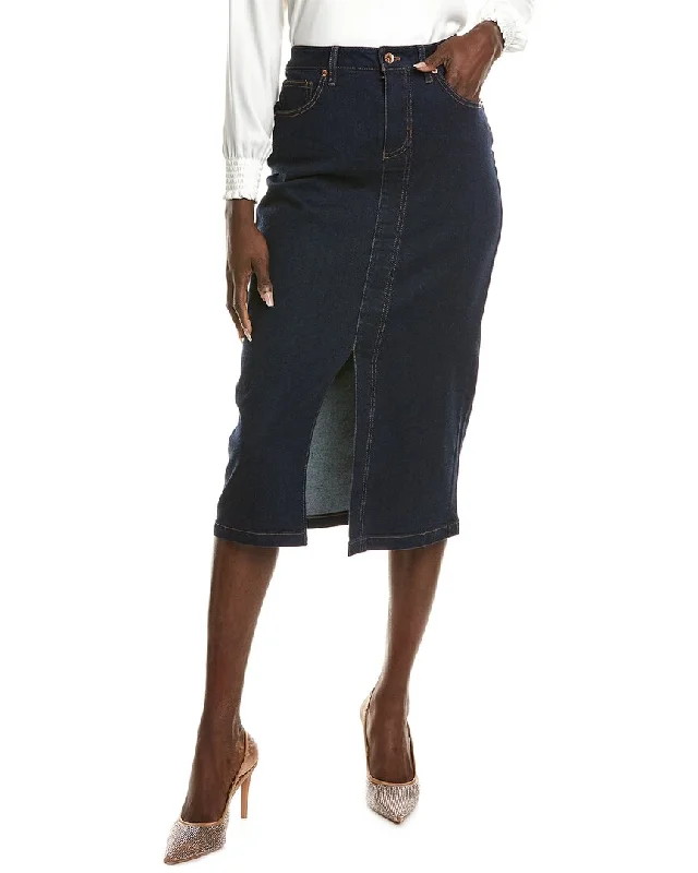 Women's Clothing Sale Anne Klein Denim Midi Skirt