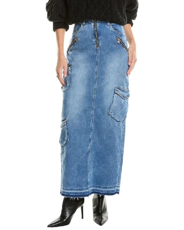 Women Clothes Blank NYC Time Lapse Midi Skirt