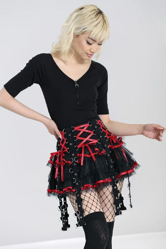 Boutique Dress Online Chai Mini Skirt [BLACK/RED]