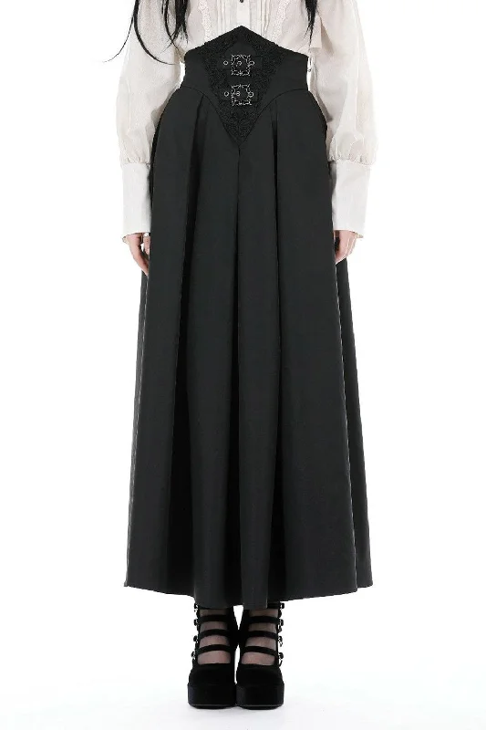 Weekend Sale Corseted Waist Maxi Skirt [With Pockets]