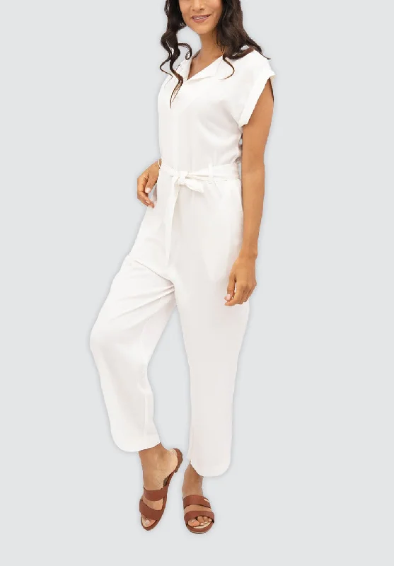 Contemporary Women's Clothing Dakar DSS - Straight Leg Jumpsuit | Porcelain