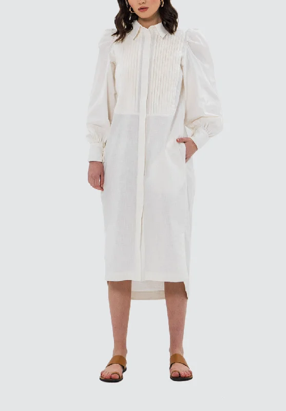 Affordable Women's Fashion Denis Shirt Dress | Milky White