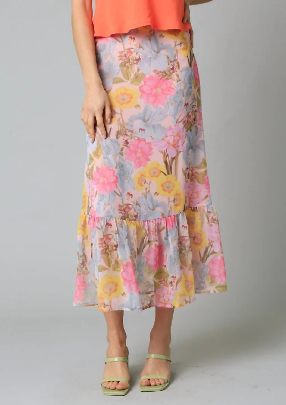 Online Clothing Stores Elisa Maxi Skirt In Pink