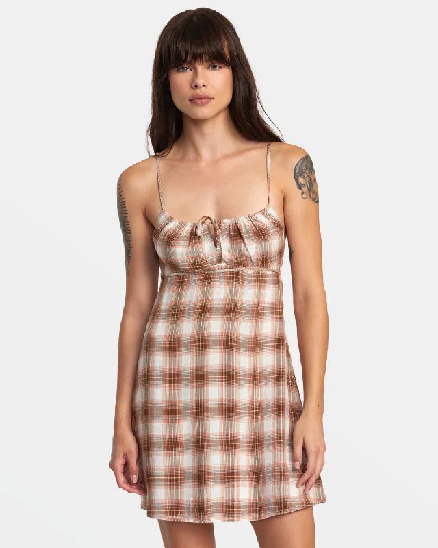 Online Boutiques Clothing Hillside Mini Dress - Workwear Brown