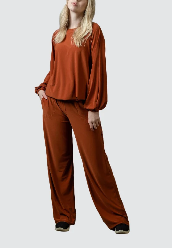 Trendy Casual Outfits Jumpsuit Set | Rust
