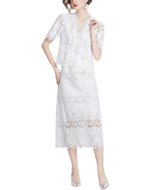 Online Boutiques Affordable KAIMILAN 2pcTop & Skirt Set