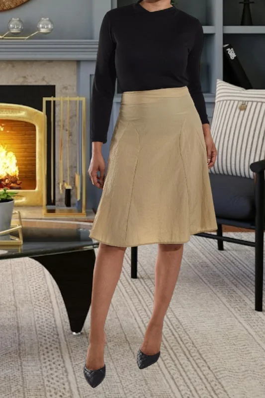 Online Impressions Boutique Ladies Beige Panel Skirt