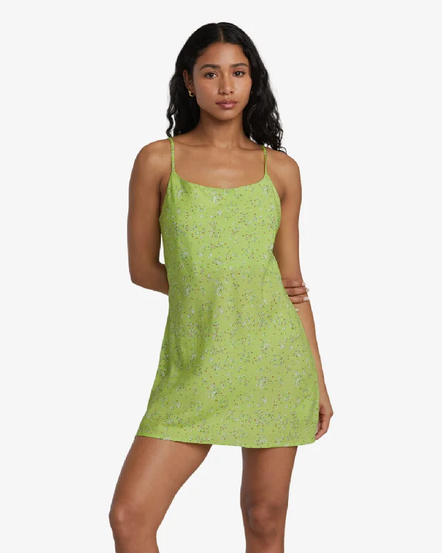 Elegant Women's Clothing Macarthur Midi Dress - Neon Green