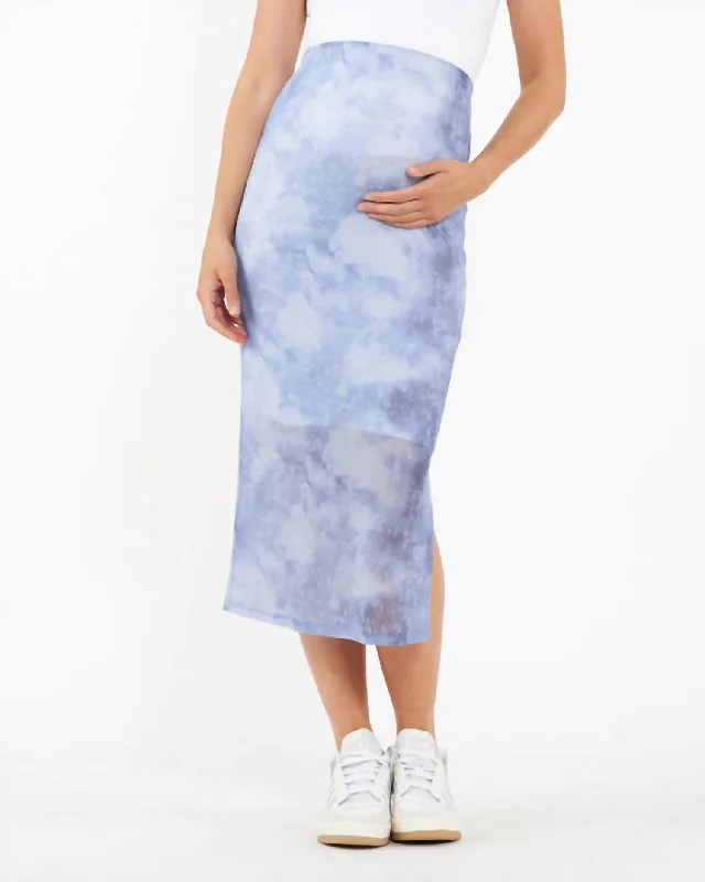 Women's Casual Apparel For Weekends Marni Mesh Skirt In Sky Blue