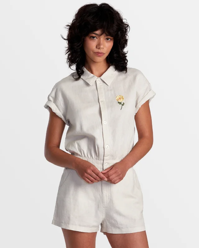 Trendy Outfits For Ladies Maya Romper - Latte