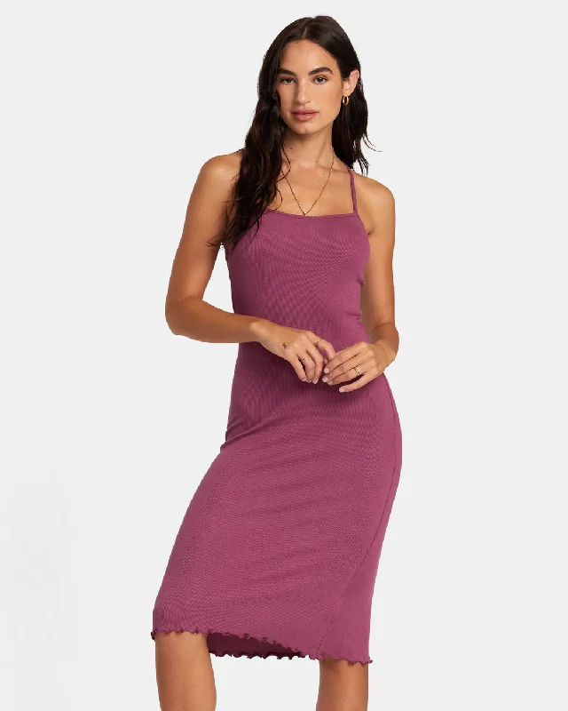 New Arrival Discount Slink Midi Dress - Mulberry