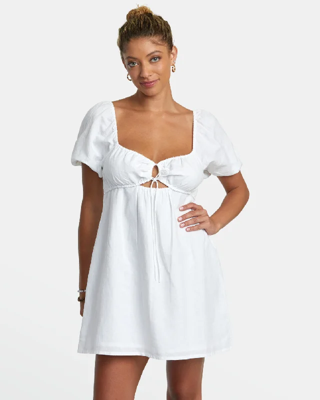 Women's Clothing Sale Sweet Talk Mini Dress - Whisper White