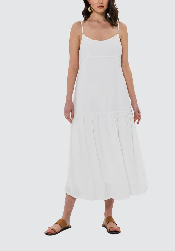 Chic Women's Clothing Online Taiya Midi Dress | Milky White