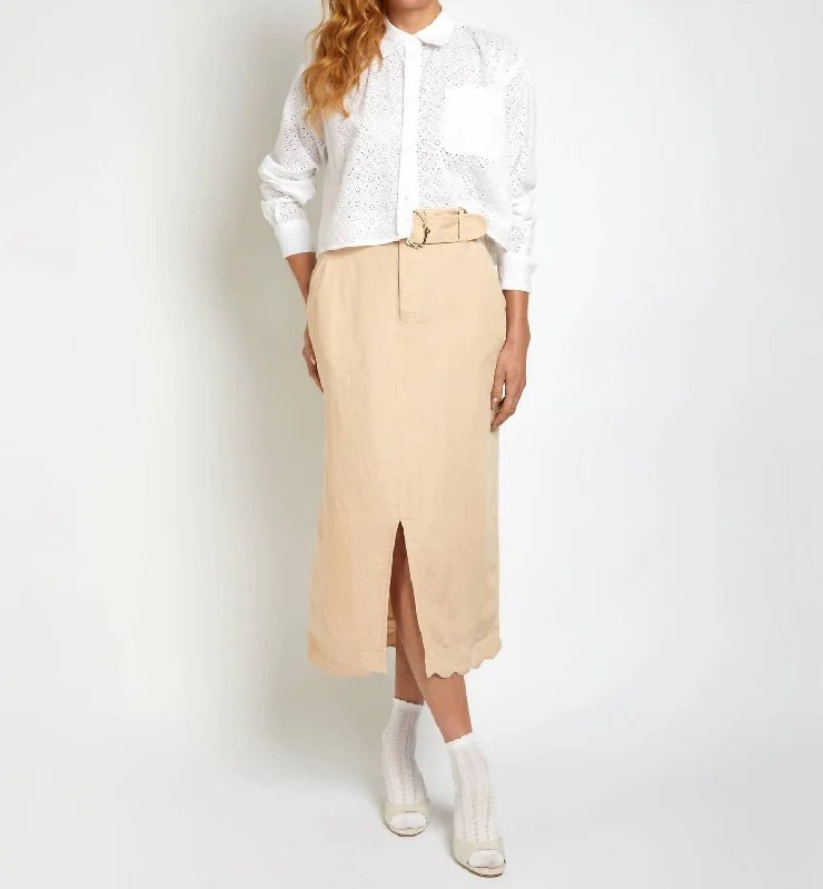 Women's Classic Attire The Sarita Skirt In Natural